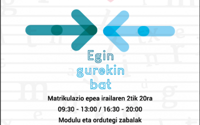 2019-2020 IKASTURTERAKO EUSKERA KLASEAK AMEZKETAN