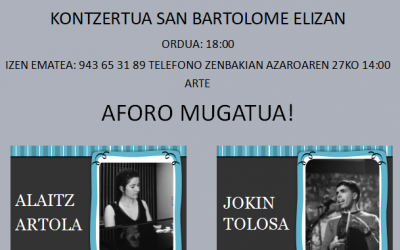 ALAITZ ARTOLA ETA JOKIN TOLOSAREN KONTZERTUA AMEZKETAN