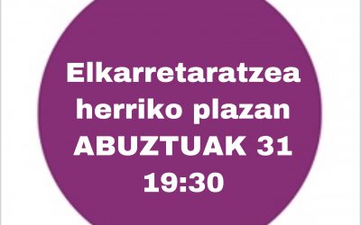 EL AYUNTAMIENTO DE AMEZKETA CONDENA FIRMEMENTE LA AGRESIÓN MACHISTA OCURRIDA EN AMEZKETA