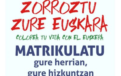 ABIERTO HASTA EL VIERNES TODAVÍA EL PLAZO DE MATRÍCULA PARA CLASES DE EUSKERA