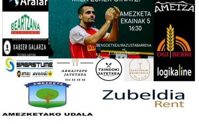 EL DOMINGO HABRÁ PARTIDOS DE PELOTA EN AMEZKETA