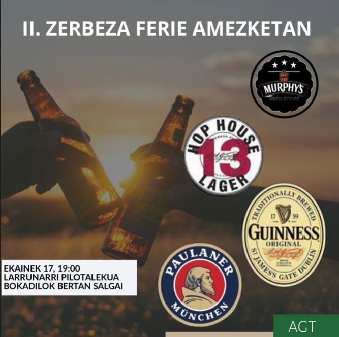 EL 17 DE JUNIO HABRÁ FERIA DE CERVEZA EN AMEZKETA
