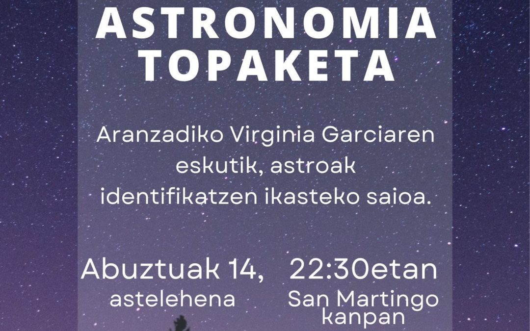 PERSEIDEN INGURUKO ASTRONOMIA TOPAKETA SAN MARTINGO KANPAN