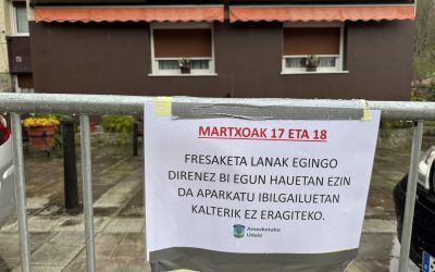 TRABAJOS DE FRESADO LOS DIAS 17 Y 18 DE MARZO