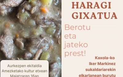 PRESENTACIÓN DE LA CARNE GUISADA DE POTRO EN AMEZKETA
