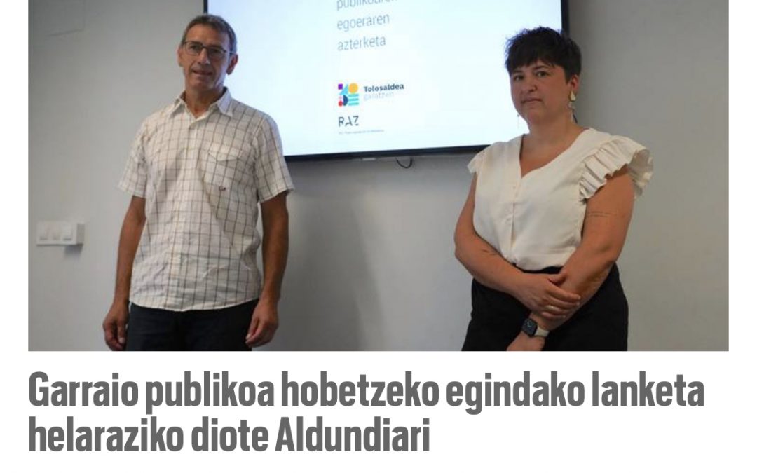 AMEZKETAK EGINDAKO EKARPENAK GARRAIO PUBLIKOAREN EMAKIDA BERRIRAKO