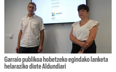 AMEZKETAK EGINDAKO EKARPENAK GARRAIO PUBLIKOAREN EMAKIDA BERRIRAKO